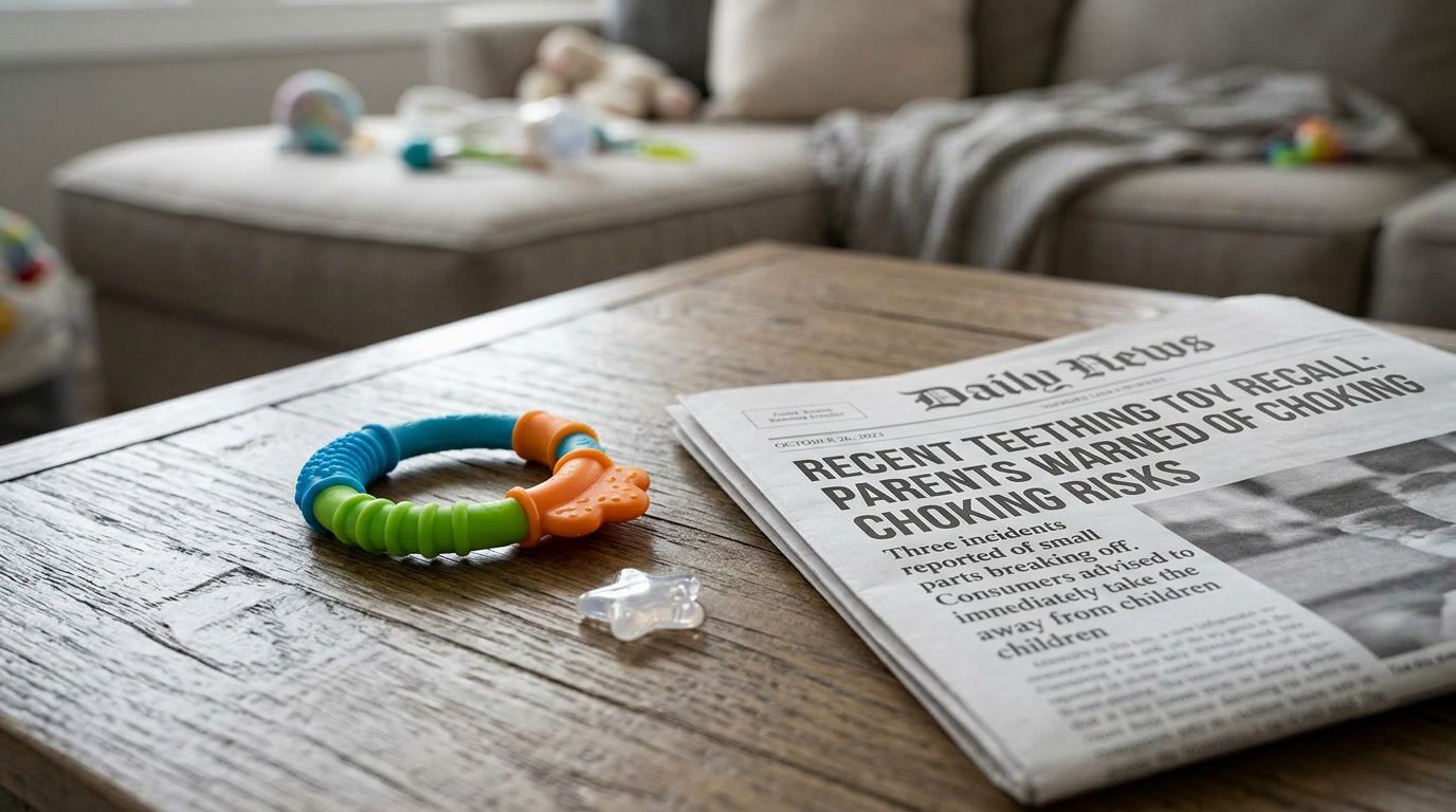 Teething Toy Recalled After 3 Choking Incidents: What Parents Need to Know